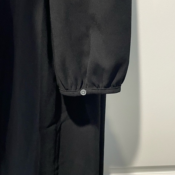 J. Crew Black Size Zero Wrap Dress With Sleeves | Size 0 - Picture 6 of 8